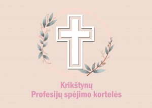 Krikštynų profesijos spėjimo kortelės