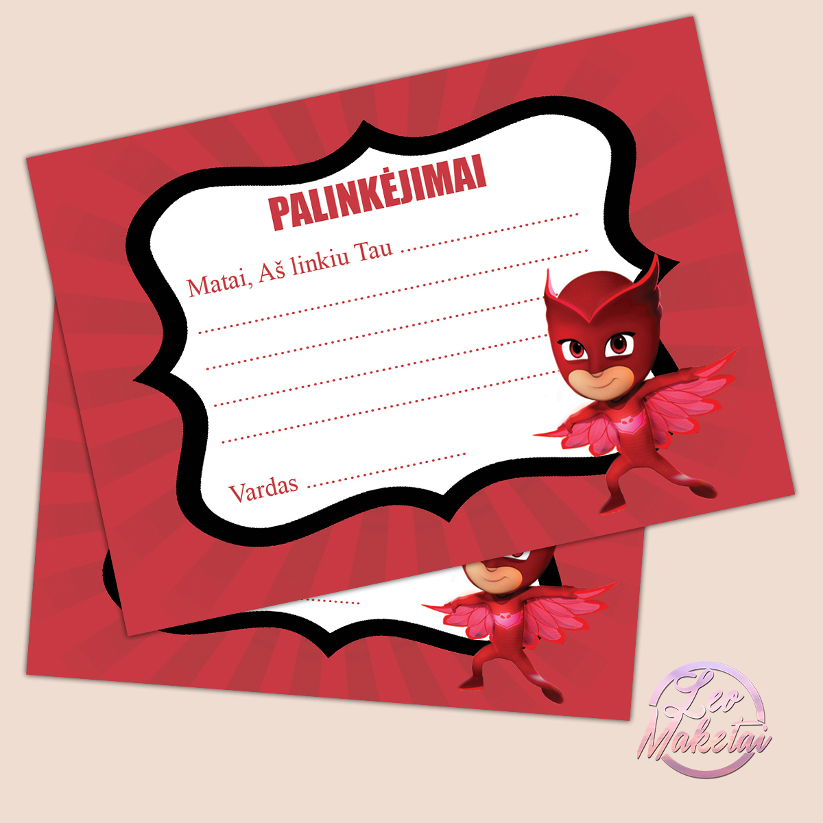 Vaikiškos palinkėjimų kortelės 0002 Gimtadienio palinkėjimų kortelės