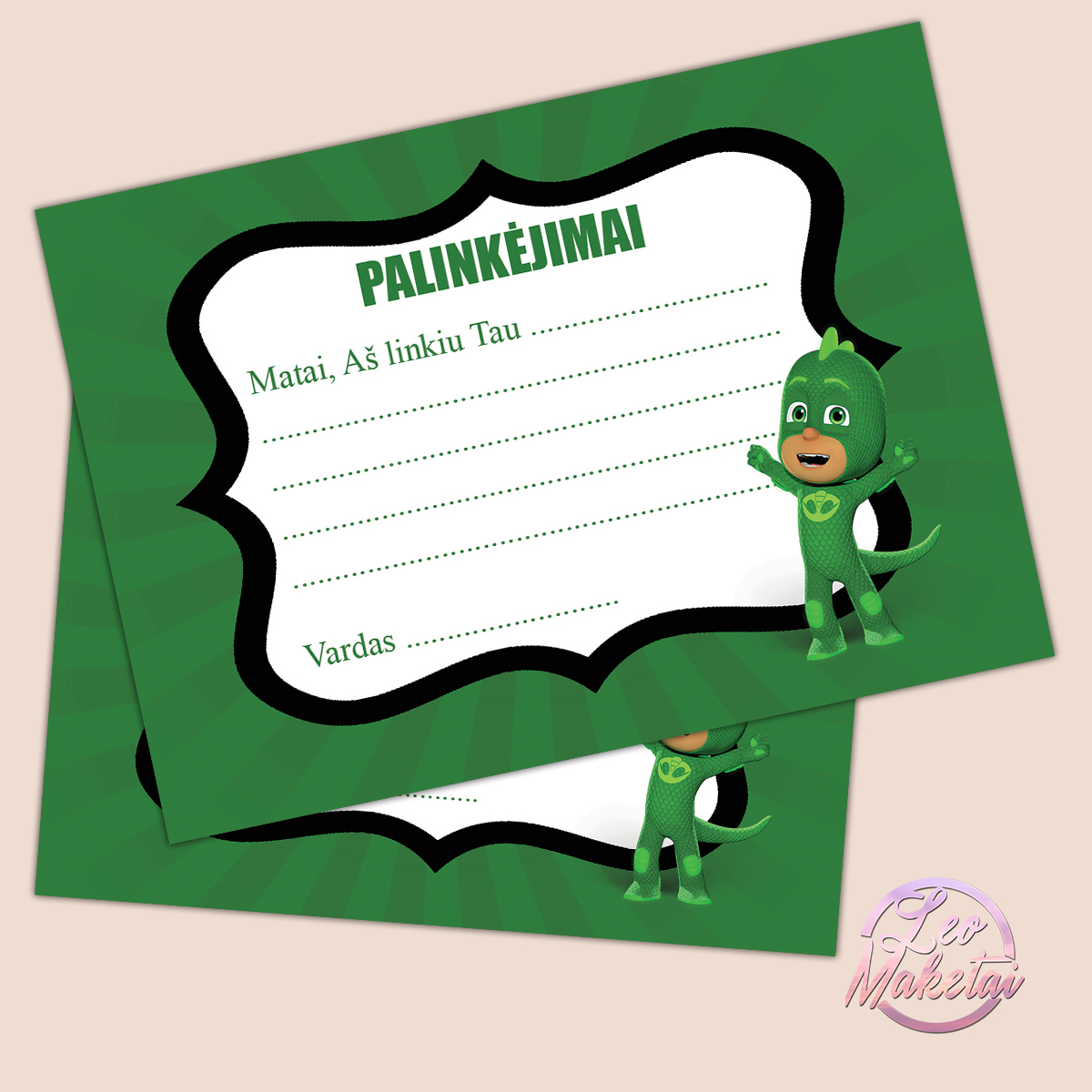 Vaikiškos palinkėjimų kortelės 0003 Gimtadienio palinkėjimų kortelės