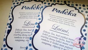Padėka krikšto tėvams