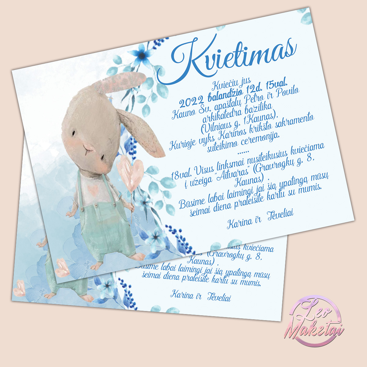 Krikštynų kvietimas 0005 Krikštynų kvietimas