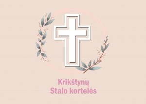 Krikštynų stalo kortelės